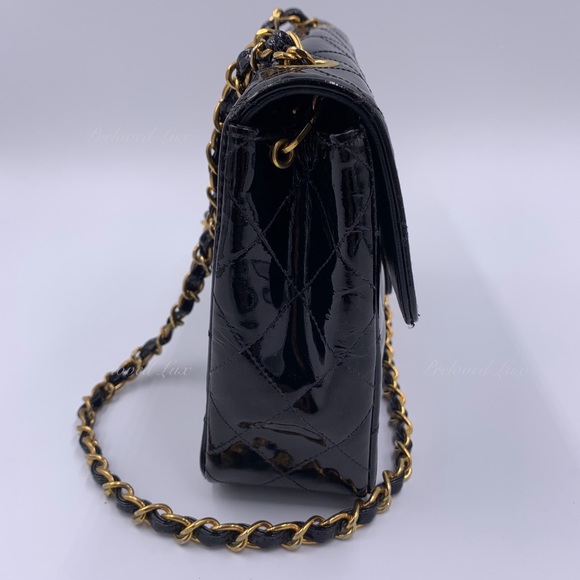 Authentic CHANEL Classic Mini Square Black Shoulder Bag Crossbody - GHW - Picture 5 of 17